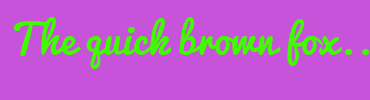Image with Font Color 41FC00 and Background Color C753DB